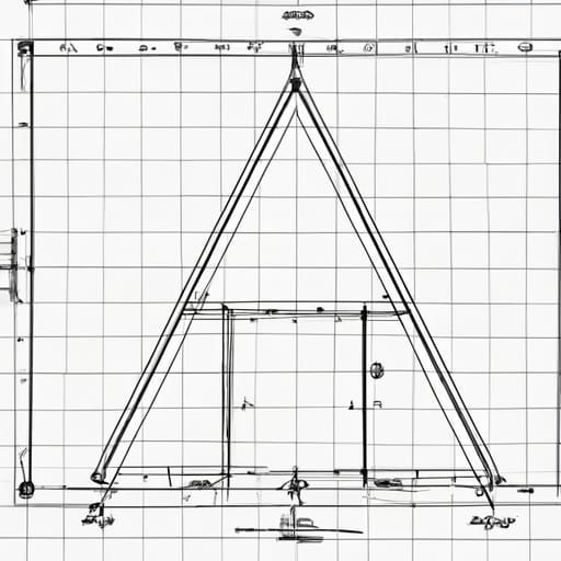 Blueprint of an A-Frame Shed Design