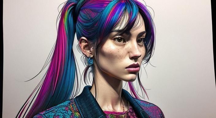 Hyperrealistic Portrait of an Uncommon Girl