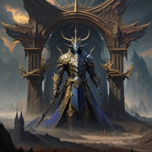 Fantastical Revelation: Detailed Matte Painting in Deep Colo...