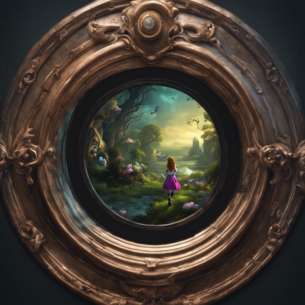 Alice in Wonderland Peephole: Dark Fantasy Art