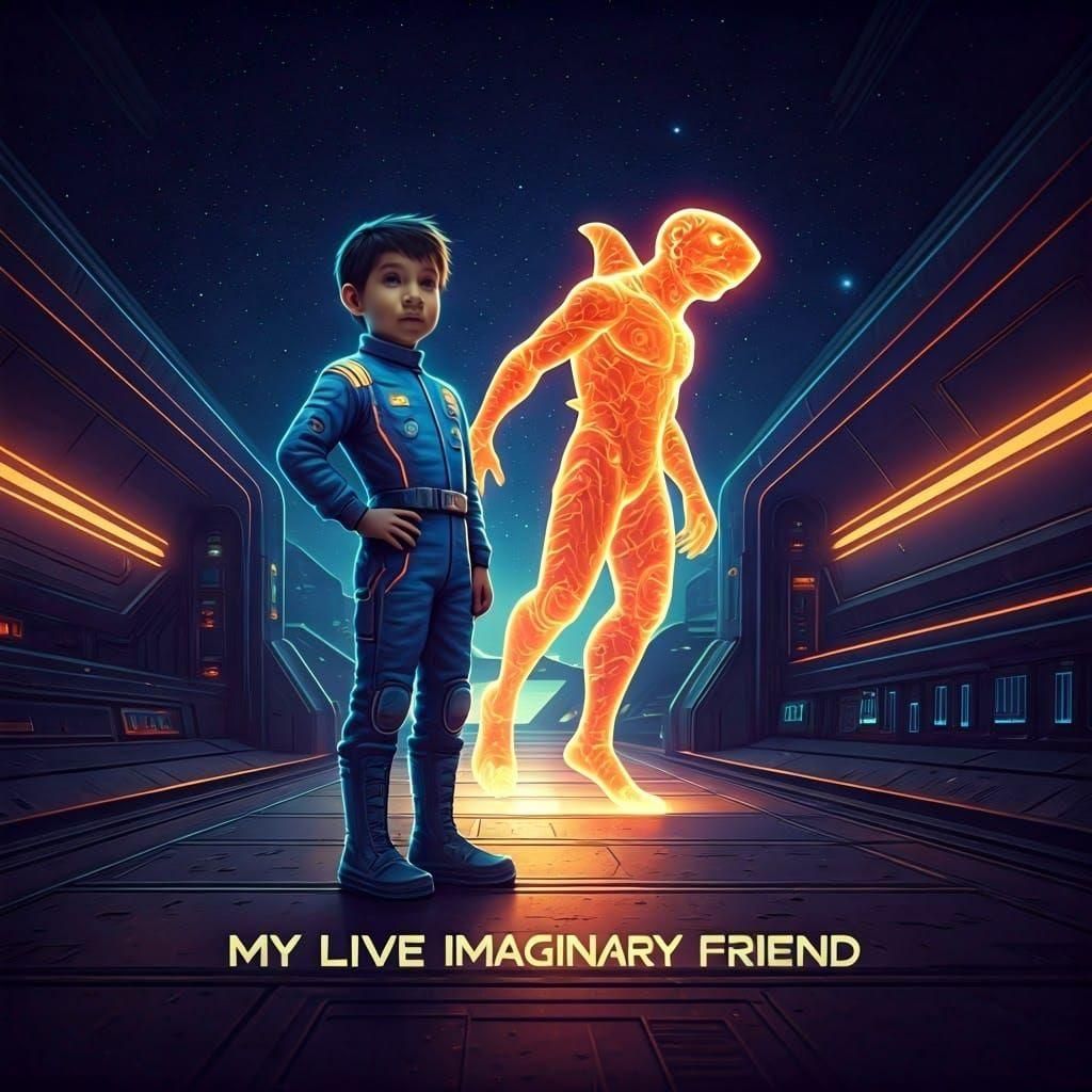 1950s Ad: My Live Imaginary Friend in Tron Style