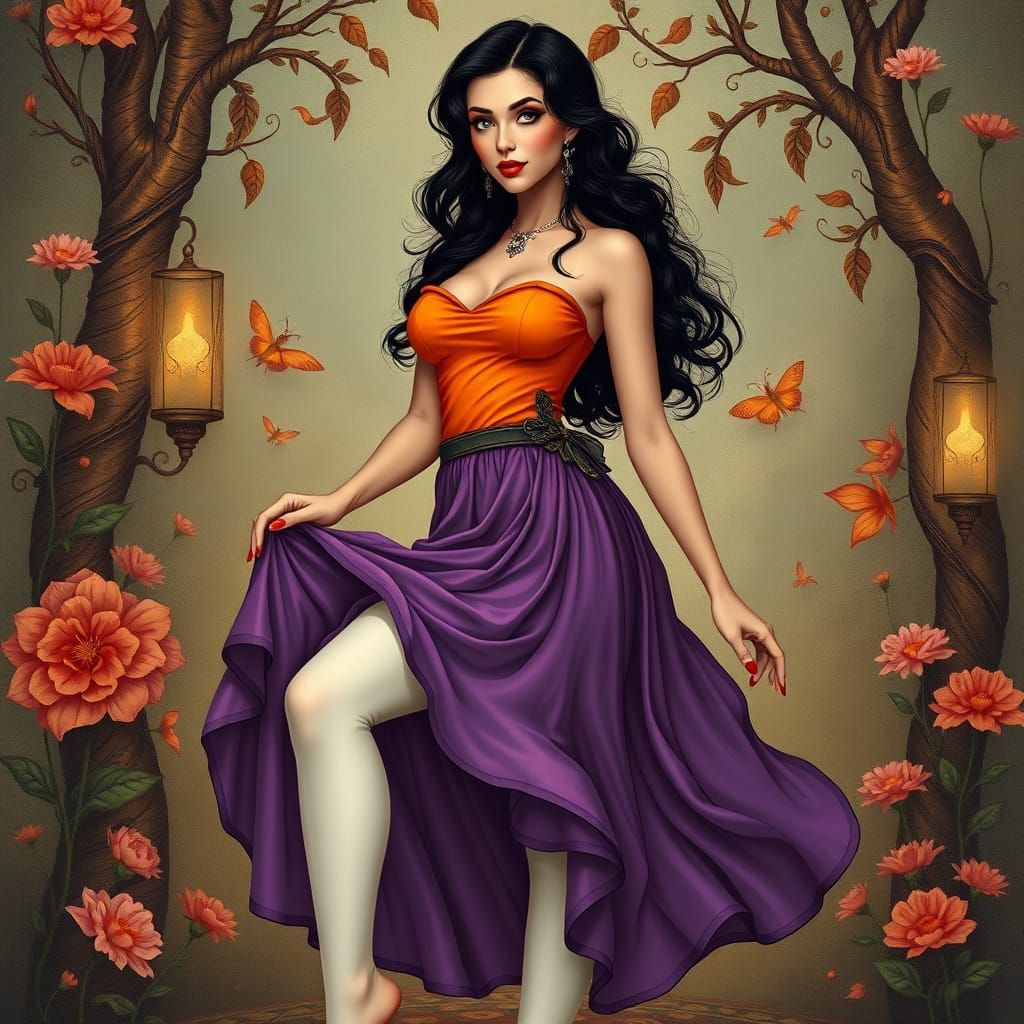 Ethereal Beauty in Whimsical Setting