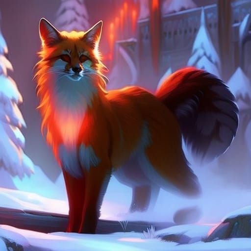 Fantasy Cat-Fox Hybrid Concept Art