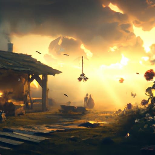 Endless Shimmering Flowers: Digital Matte Painting