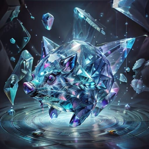 Space Pig in Cosmic Neon Universe