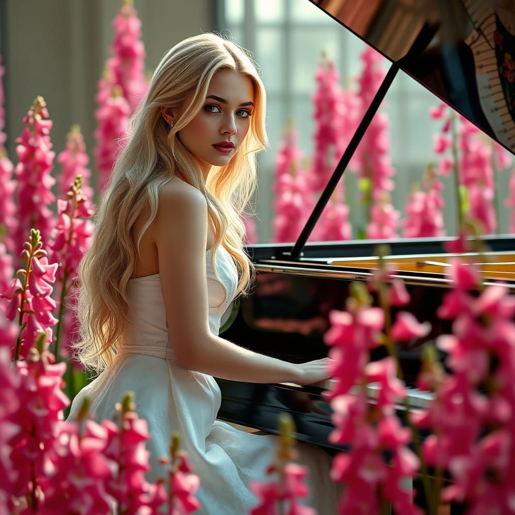 Ethereal Piano Concerto in Vibrant Bloom