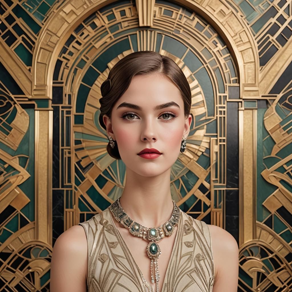 Art Deco Teenager Portrait