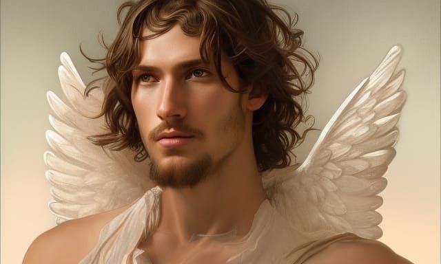 Ethereal Angelic Male Model Portrait