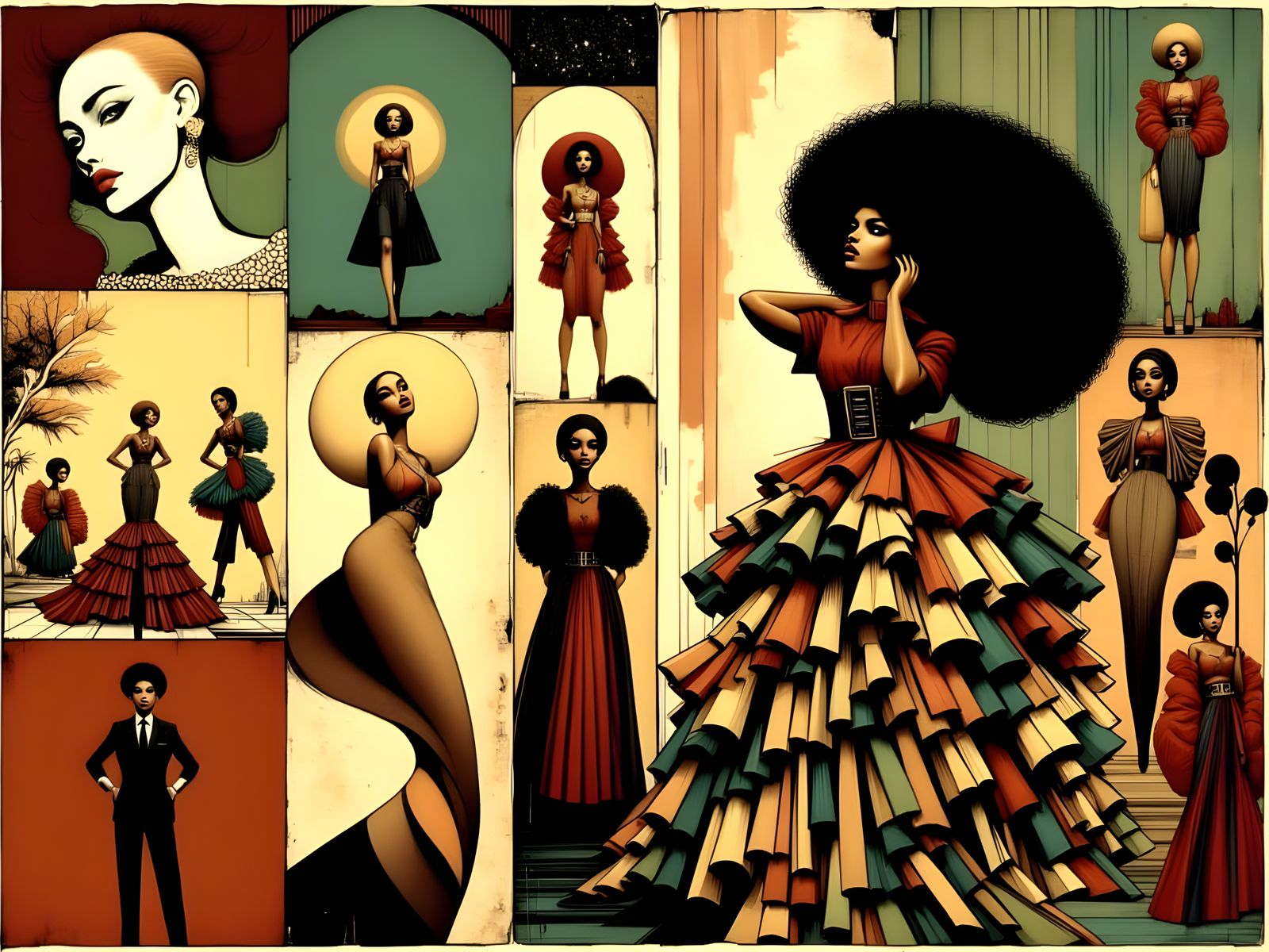 Afro Beauty Couture with Natural Hair Texture