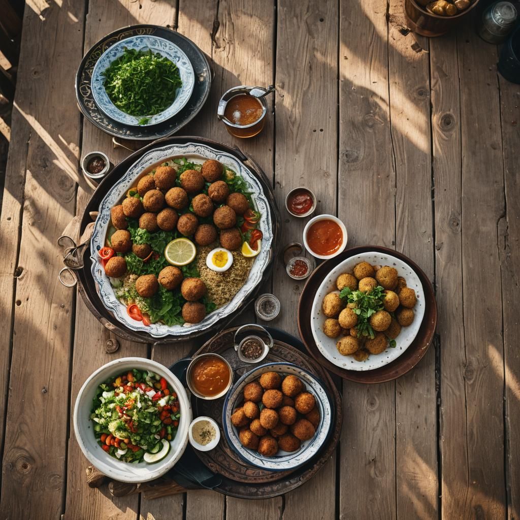 Middle Eastern Food Photography in Jerusalem at Golden Hour
