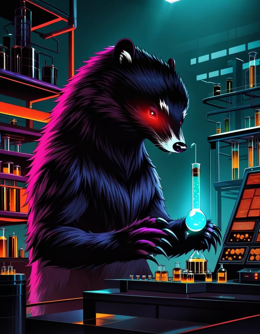 Honey Mad badger science by Per.