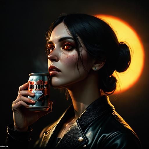 Hyperrealistic Creature Finds Sardine, Synthwave Neon Retro