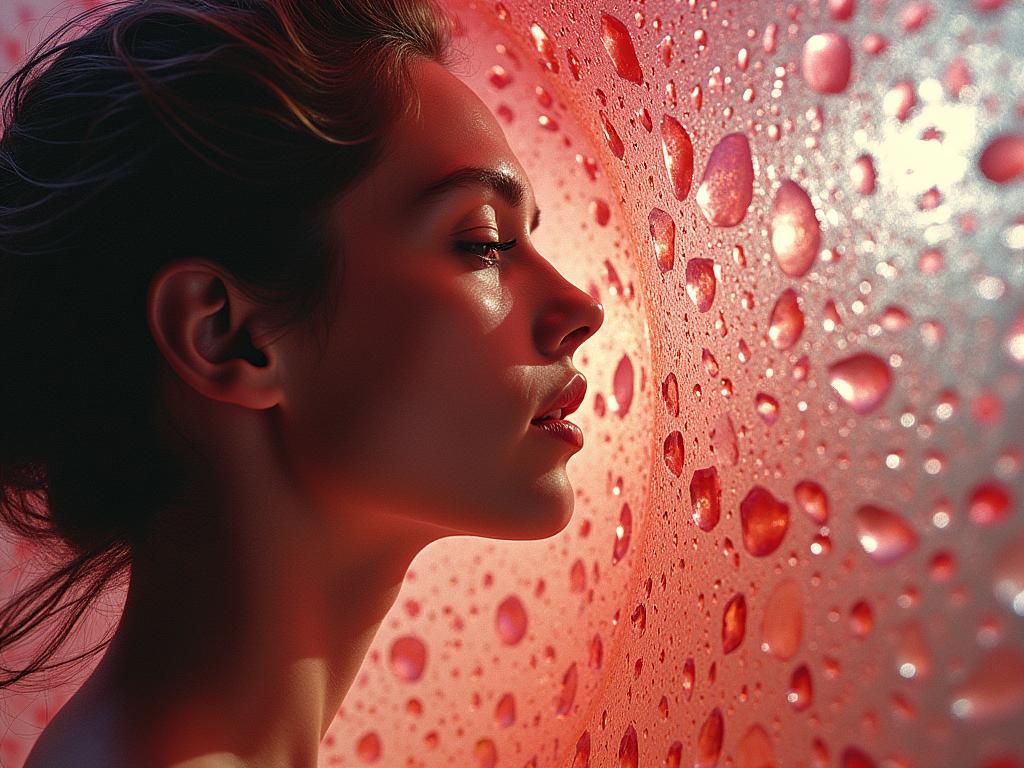 Dimensional Portrait in Melted Glassprint Style