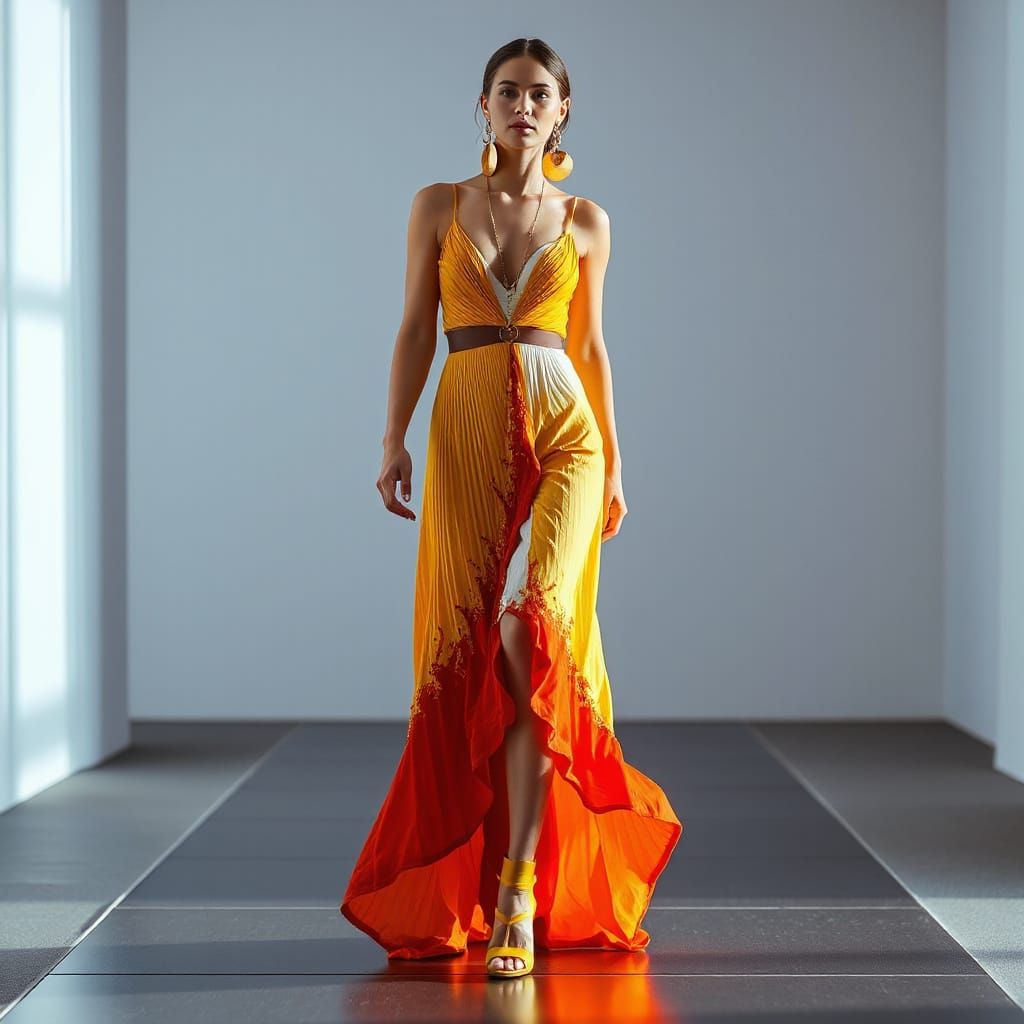 Sultry Bohemian Goddess Walks Solar Flare Catwalk in Revolut...