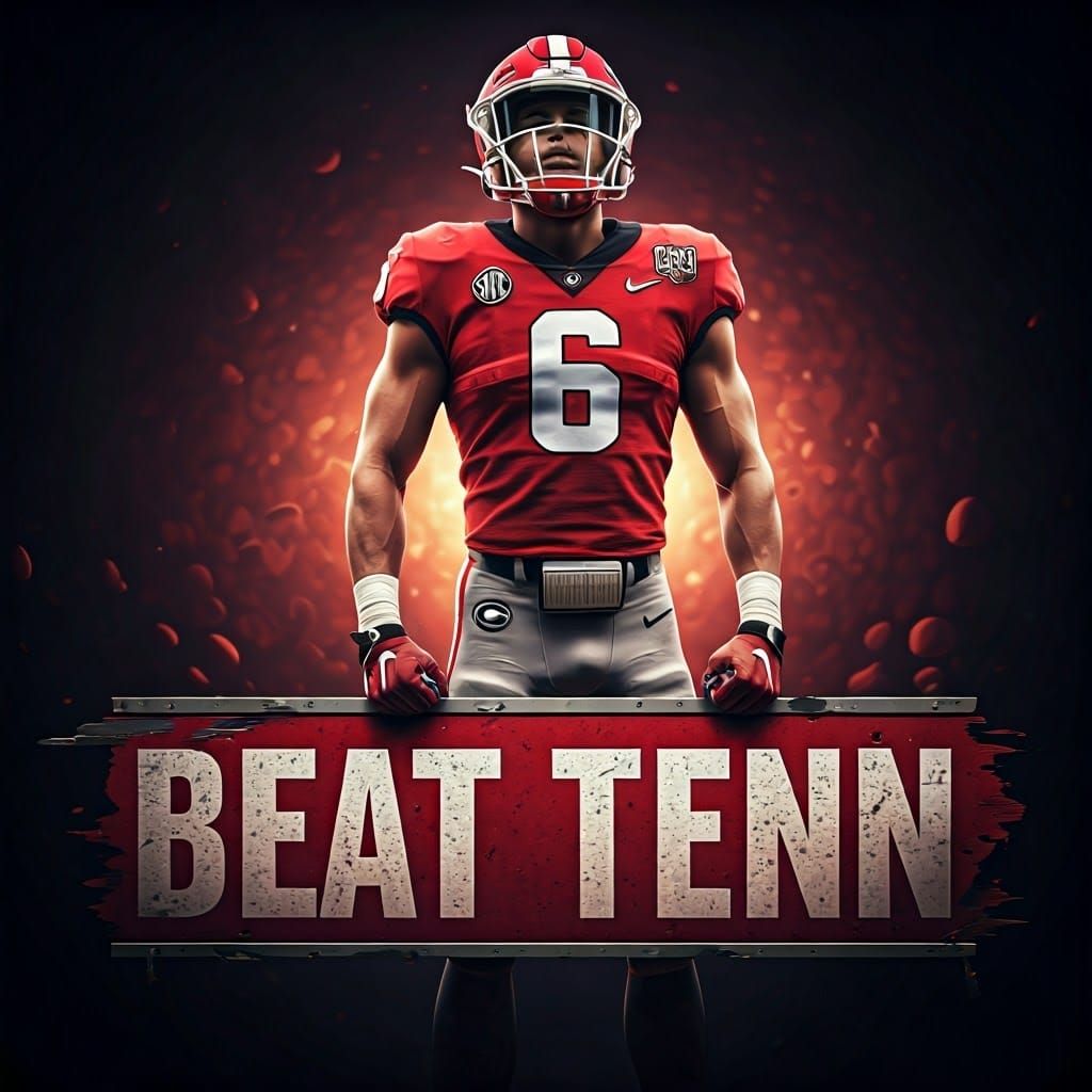 UGA Football Player in Dreamlike Realm