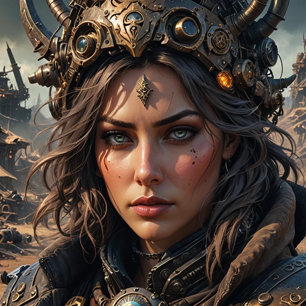 Wasteland Character Portrait: Dark Fantasy Masterpiece