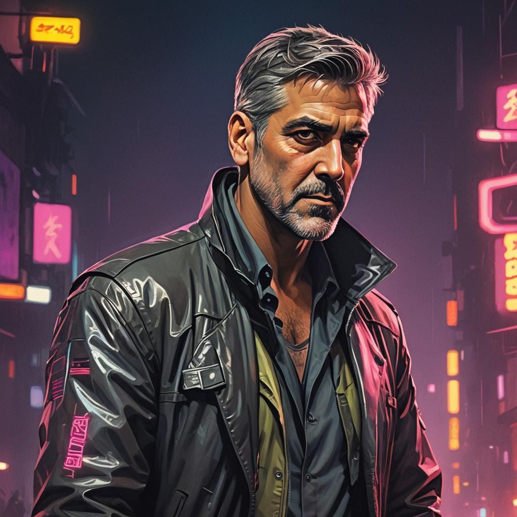 Cyberpunk Portrait Evokes Blade Runner 2049