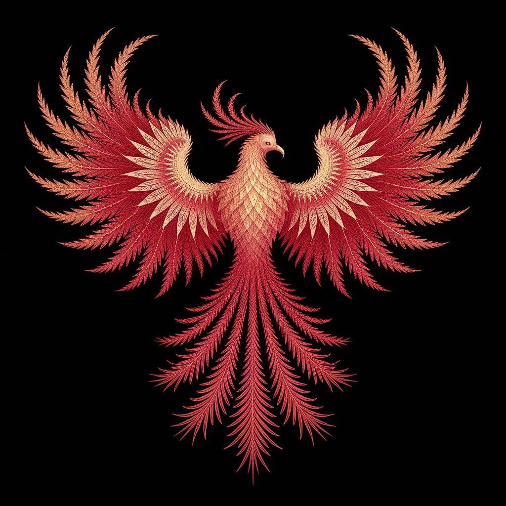 Fractal Phoenix Rising from Dying Star