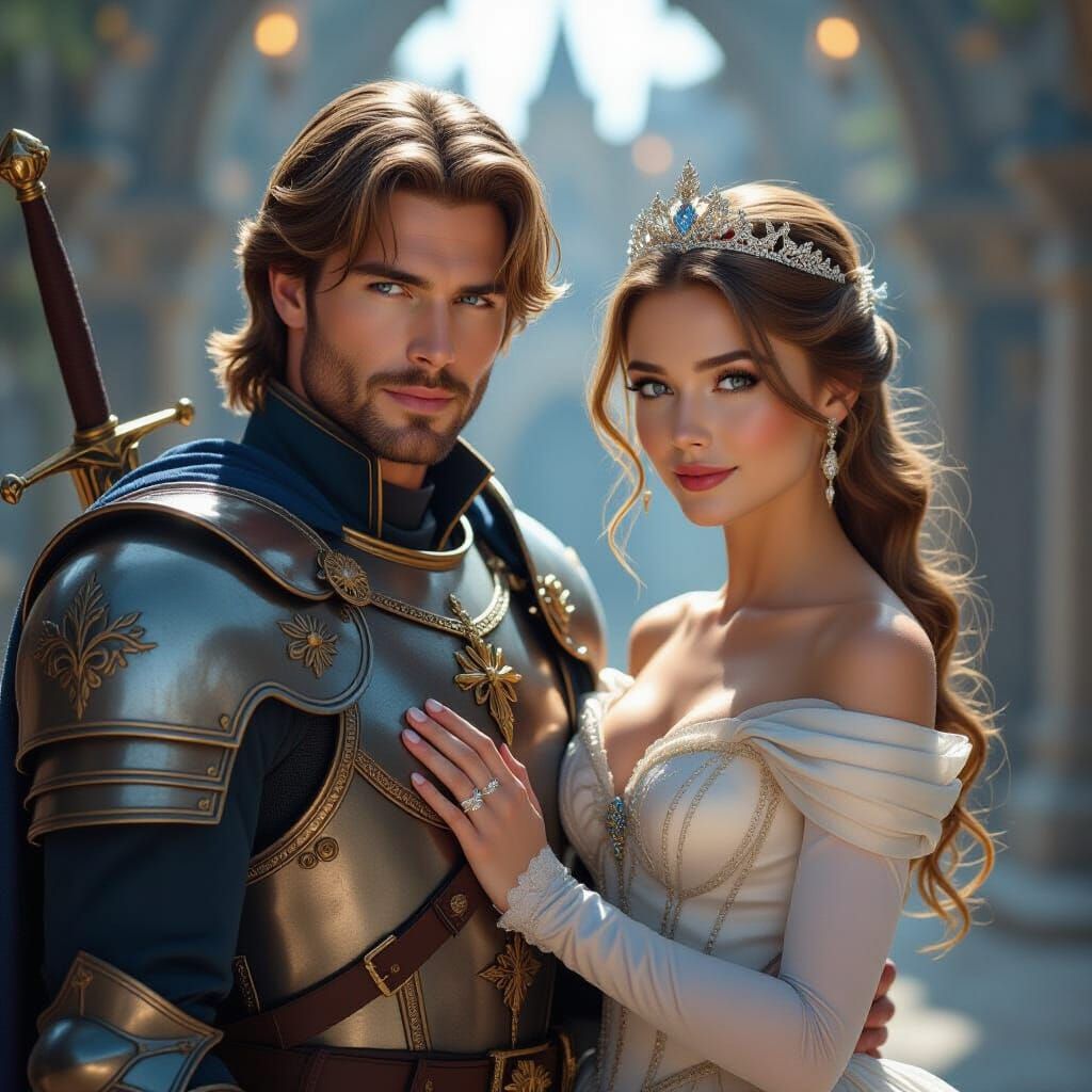 Knight and Princess in Fairytale Adventure