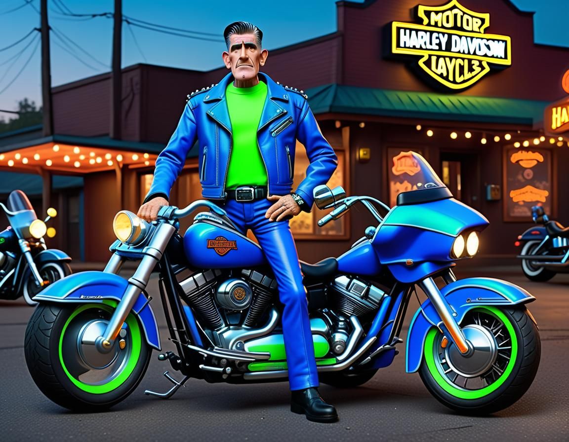 Claymation masterpiece of Craig Ferguson wearing all NEON BL...