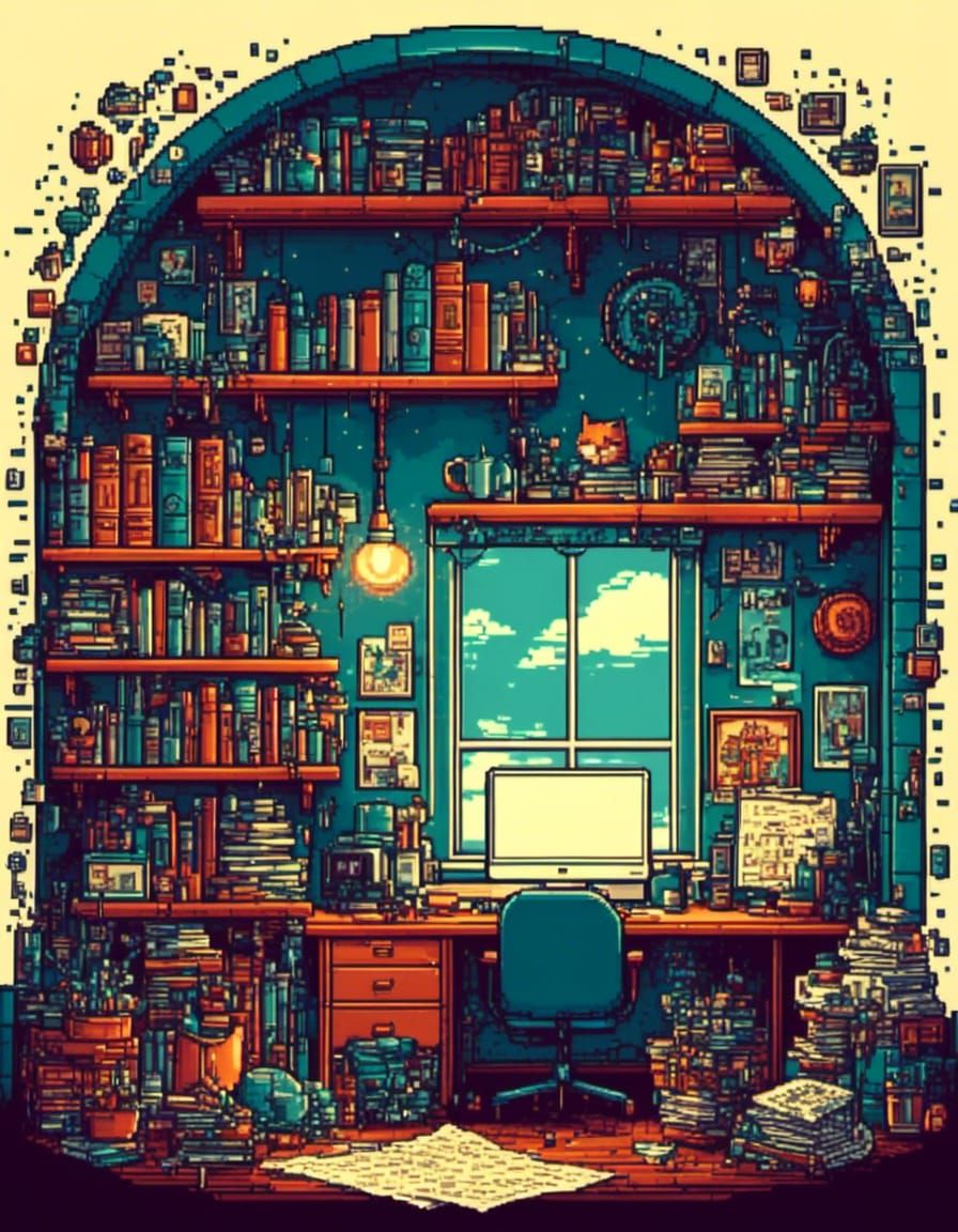 Procrastination Concept as BrazilIAn Pixels Art