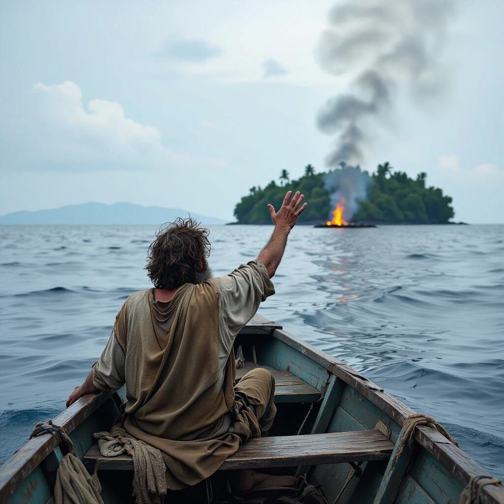 Hopeful Castaway Spots Island Smoke Signal