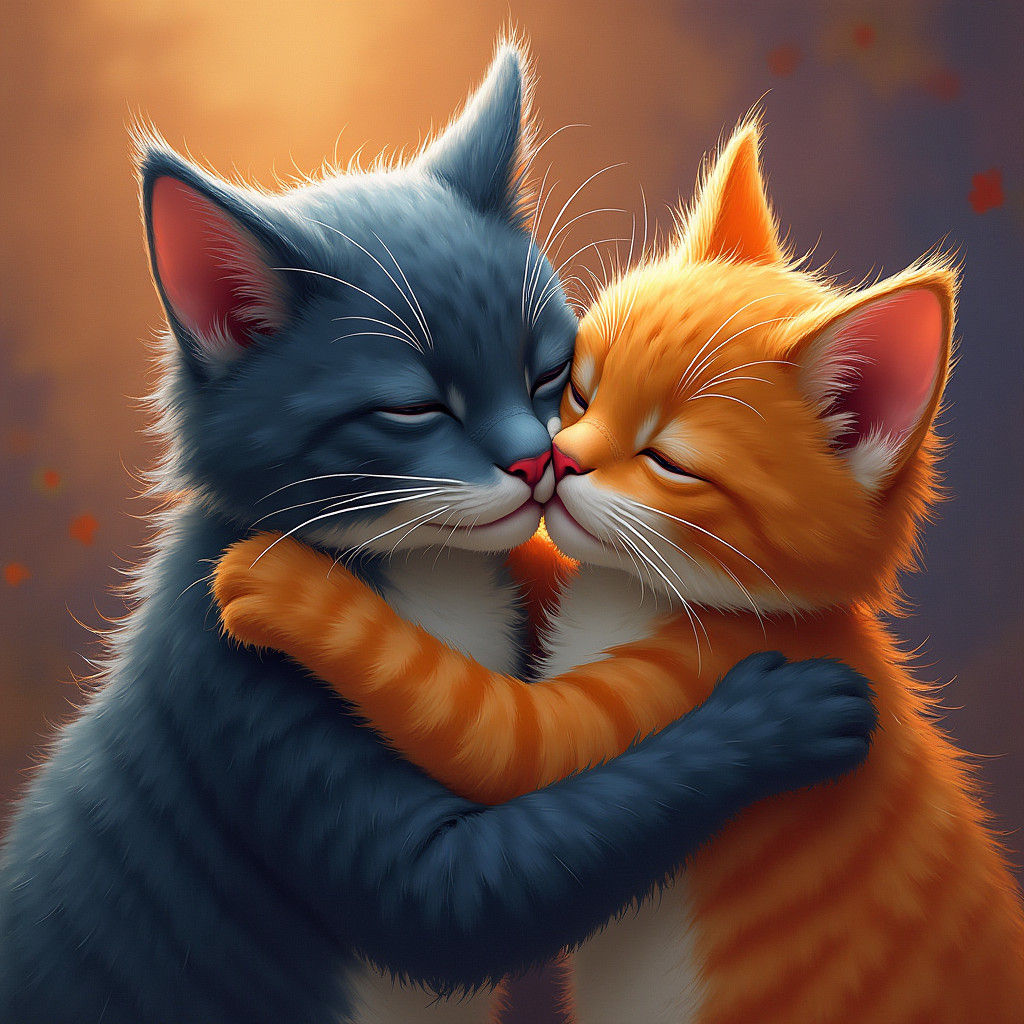 Cats Embracing: A Heartwarming Display of Feline Affection