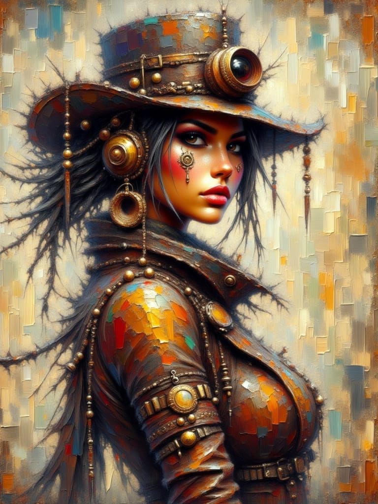 Steampunk drifter portrait