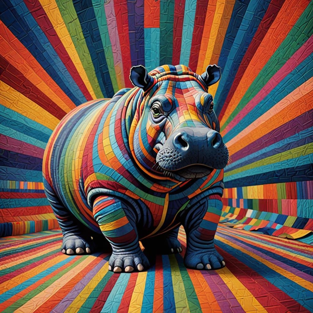 Patchwork in stripes fabric