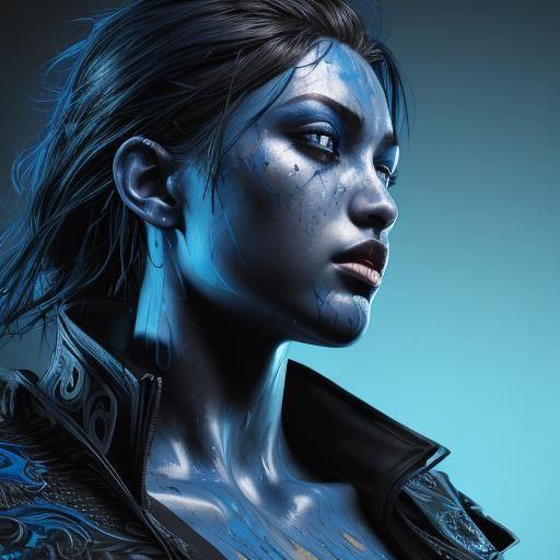 Hyperrealistic Splash Art with Dramatic Lighting