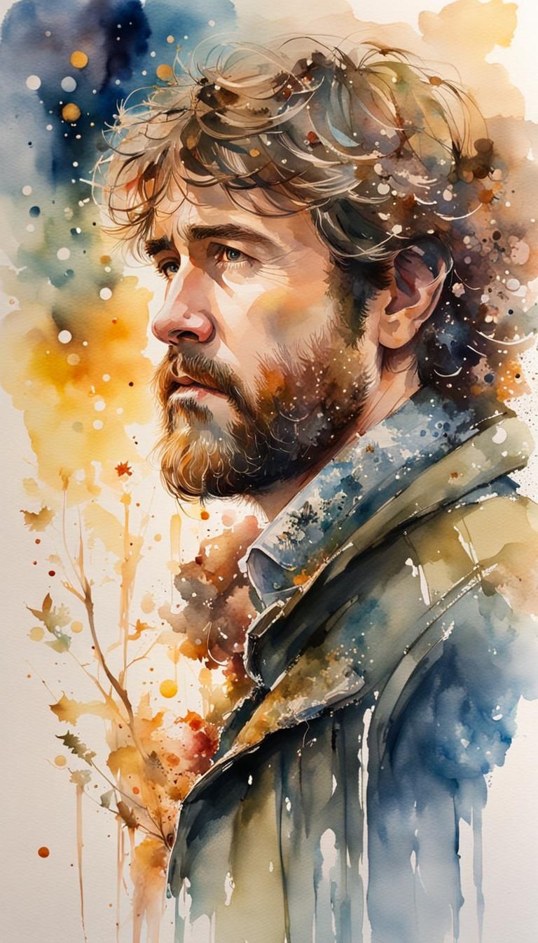 Christmas Grief: Watercolor Painting of Loss