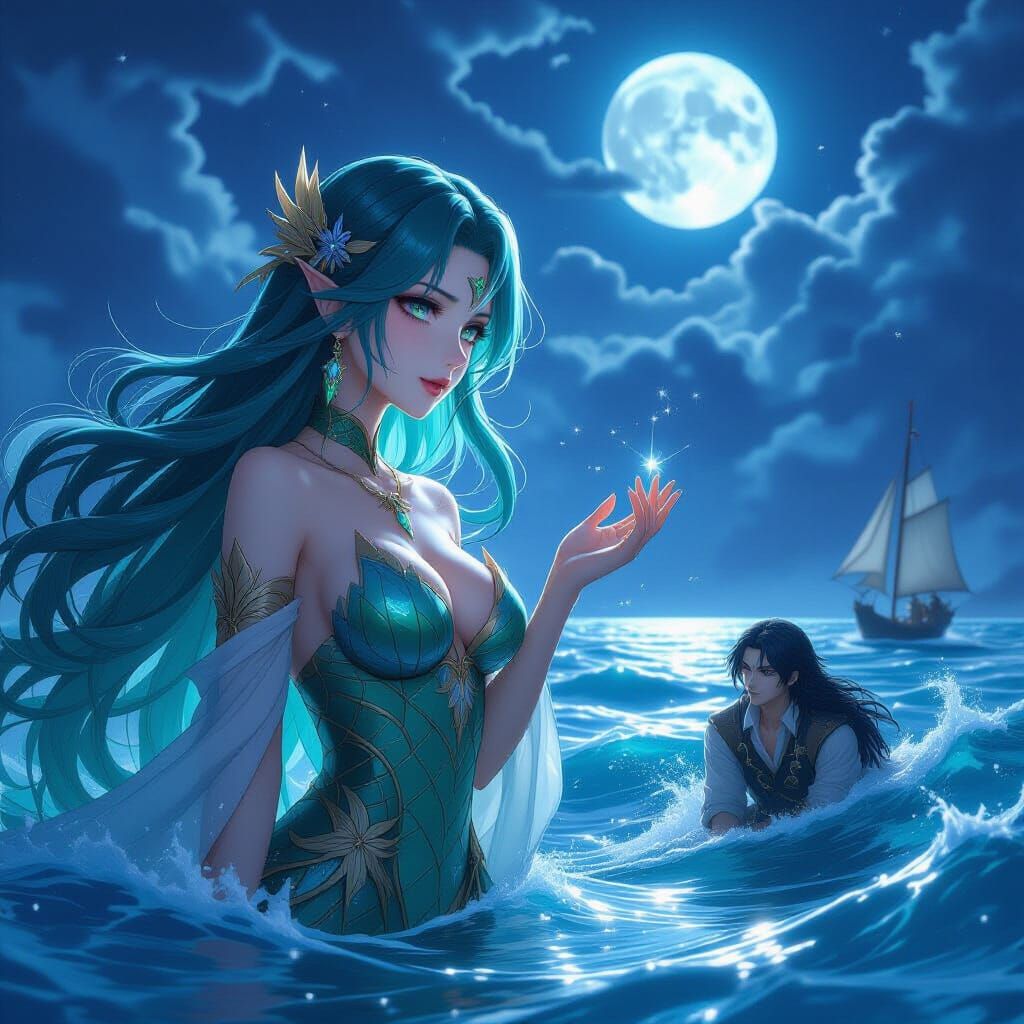 Siren Spares Sailor, Hunted by Kin in Stormy Seas