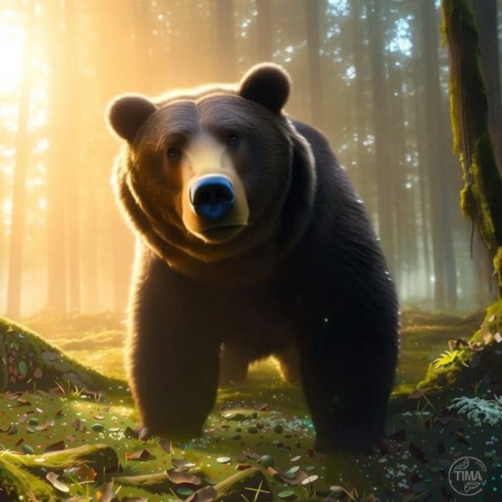 Realistic Tree Logs in Forest Clearing, Painterly Style