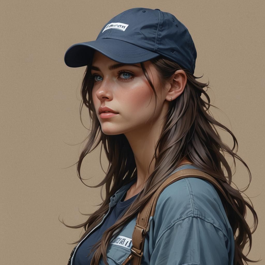 Brunette Portrait in Hyperdetailed Digital Art Style