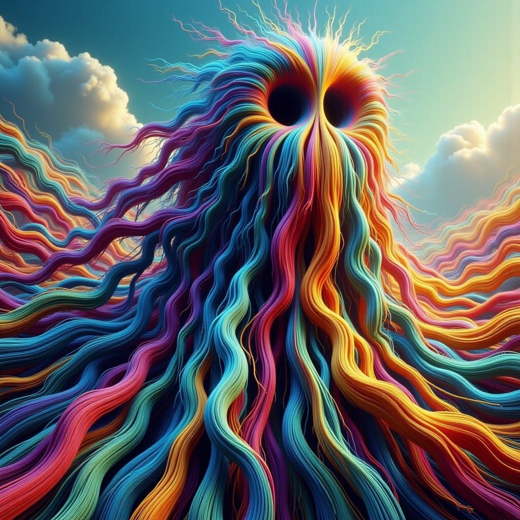 Kaleidoscopic Abstract Generative Pattern in Vibrant Colors