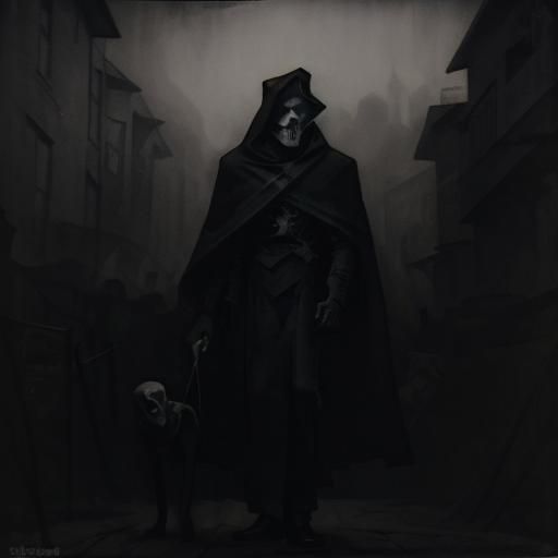 Stitched Ghost Costume in German Expressionism Style