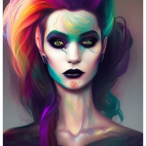 Elegant Ghost Portrait in Dark Fairytale Style