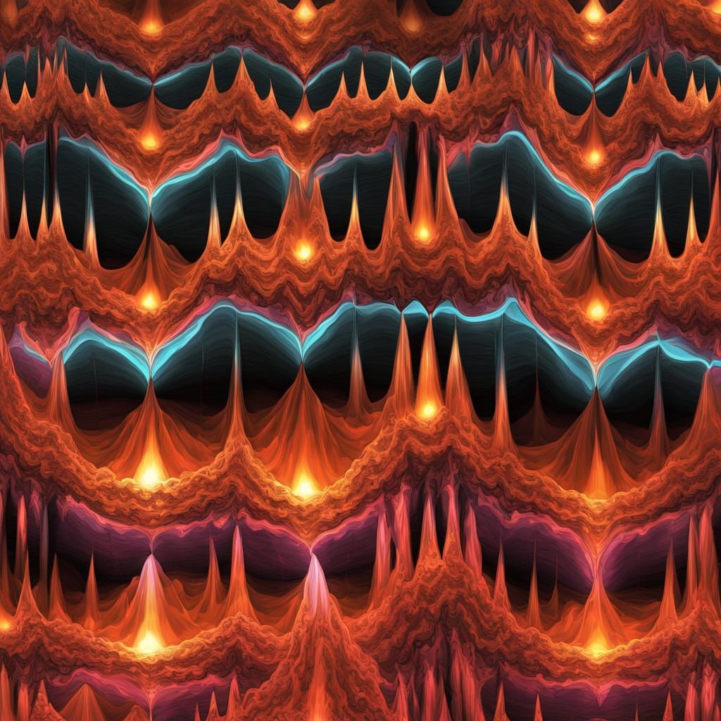 Neon Crystals Reflecting Musical Frequencies in Psychedelic ...