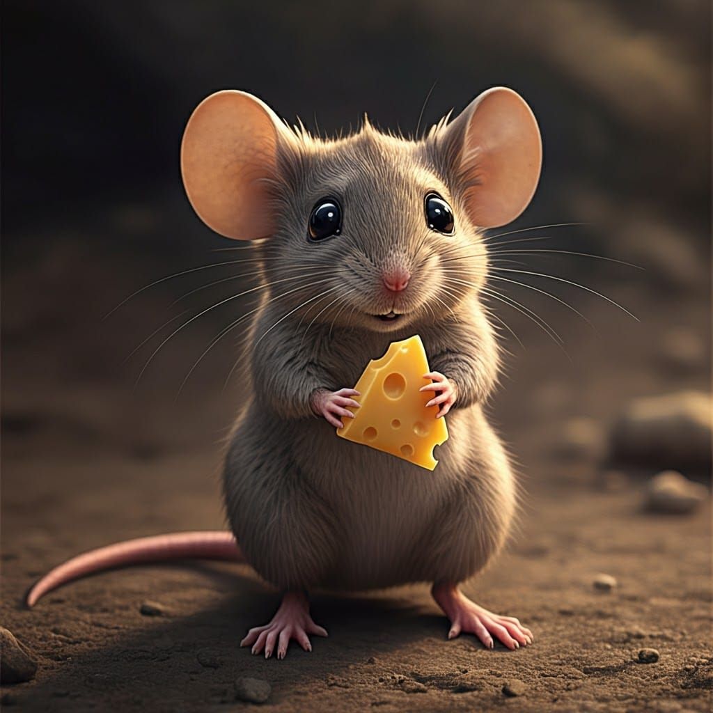 Anthropomorphic Mouse Discovers Cheese