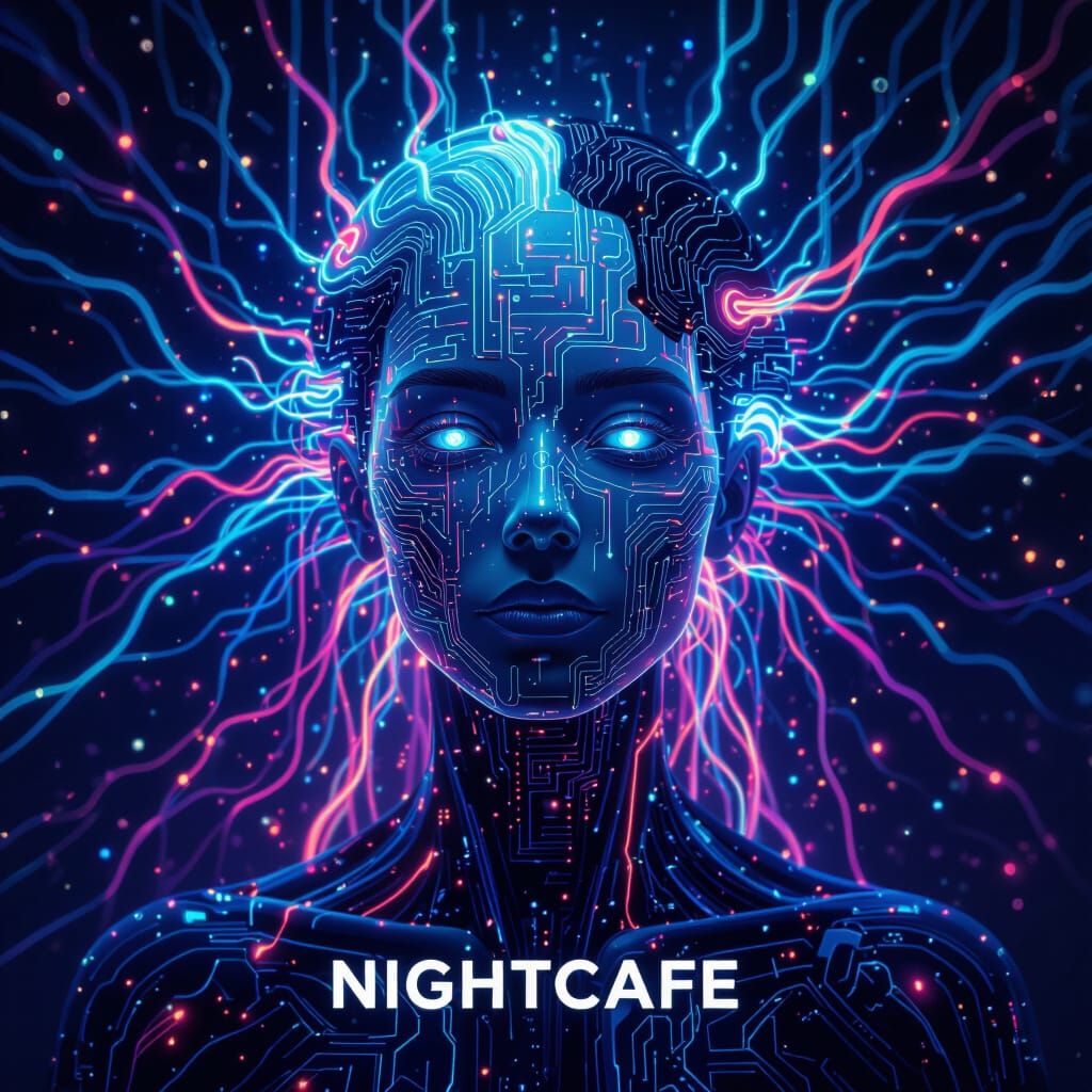 AI Entity Self-Portrait in Generative Art Style