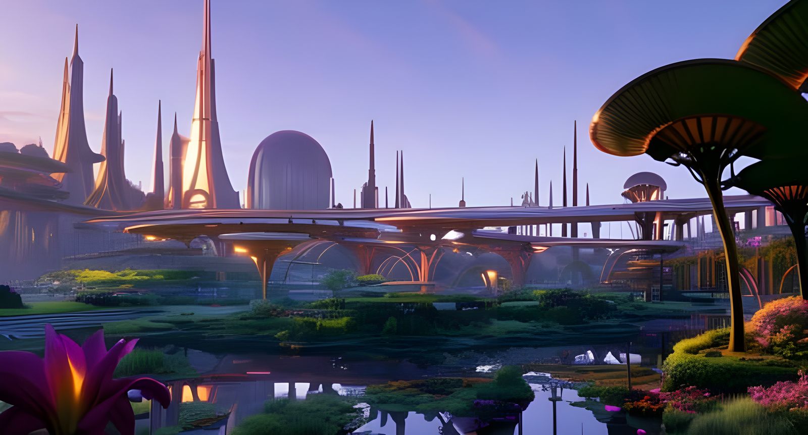 Retrofuturistic Rome: Cyberpunk Utopia in Syd Mead Style