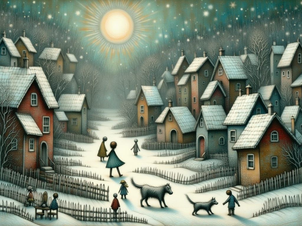 Expressive Winter Storm with Intricate Detail