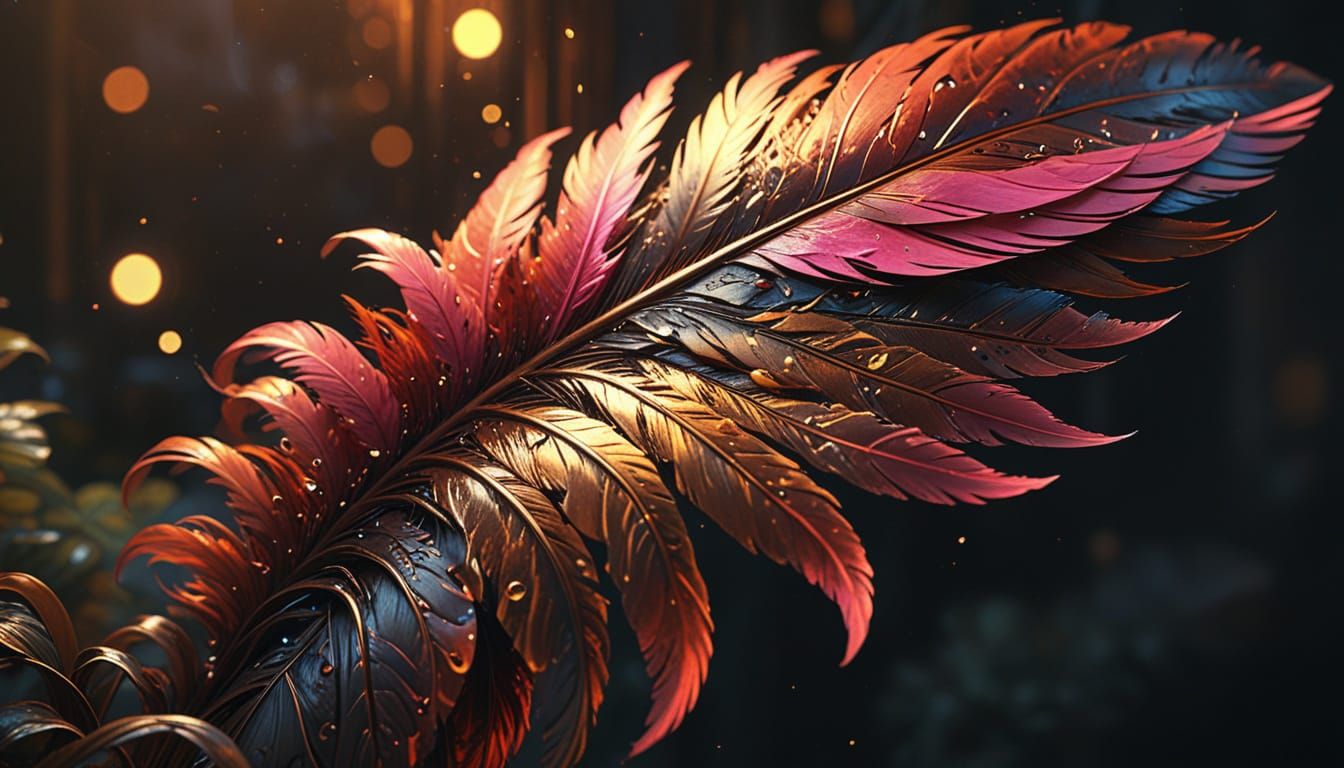 Feathered and Scaled Creature in Dark Fantasy Art