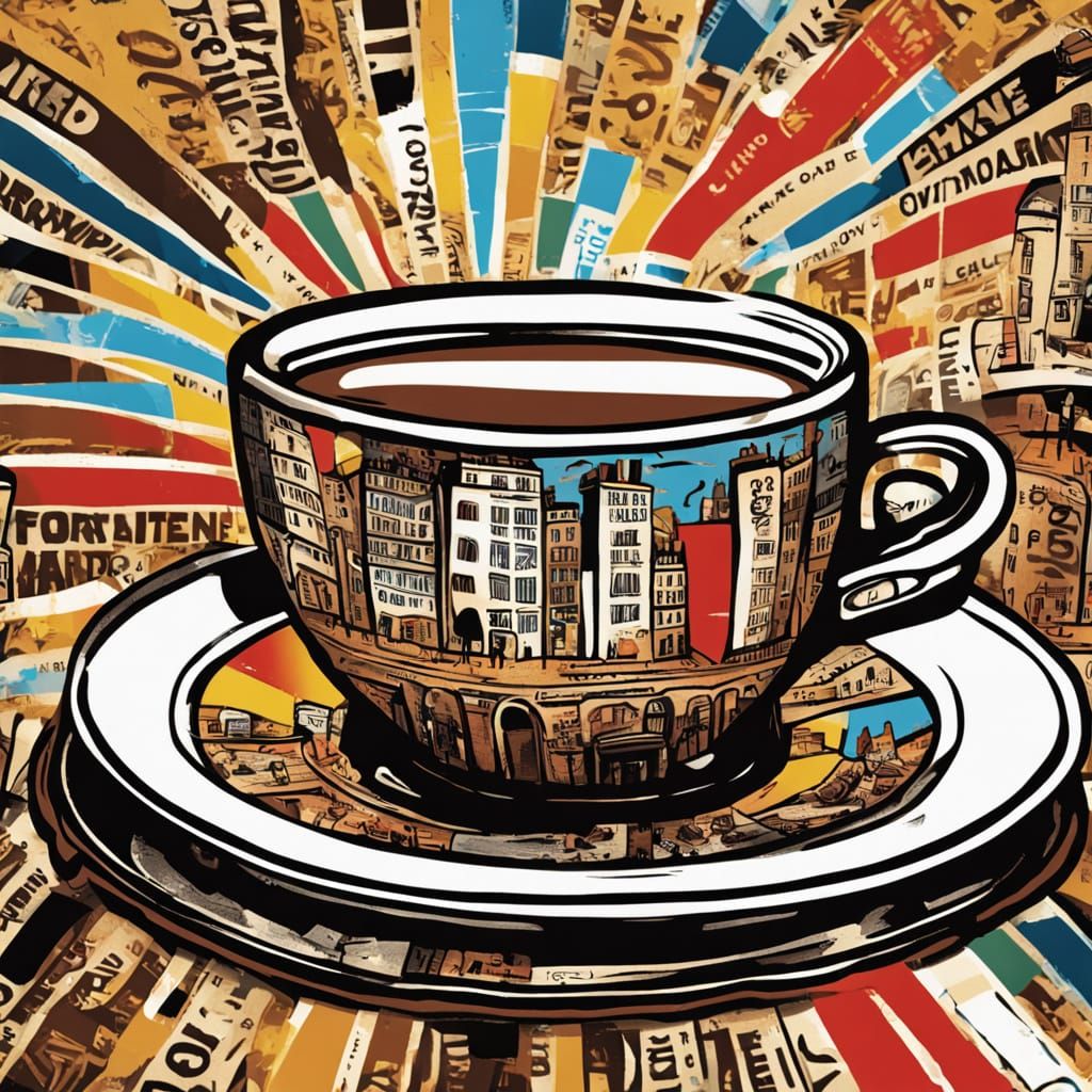Graffiti-Style Hot Chocolate in Parisian News Cafe