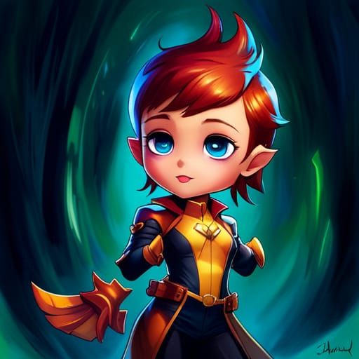 Adorable Chibi Phoenix X-Men: Ultra Detailed Art