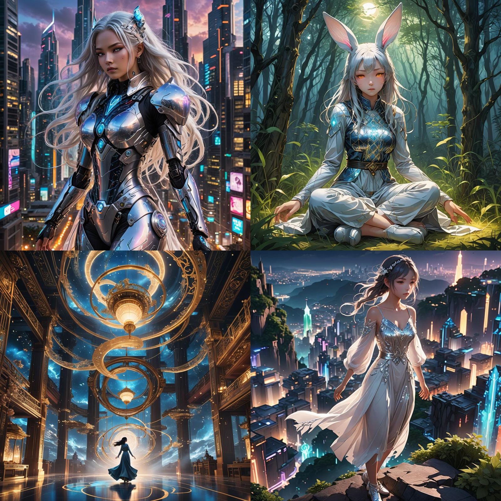 Detailed 3D Anime Art Inspired by WLOP