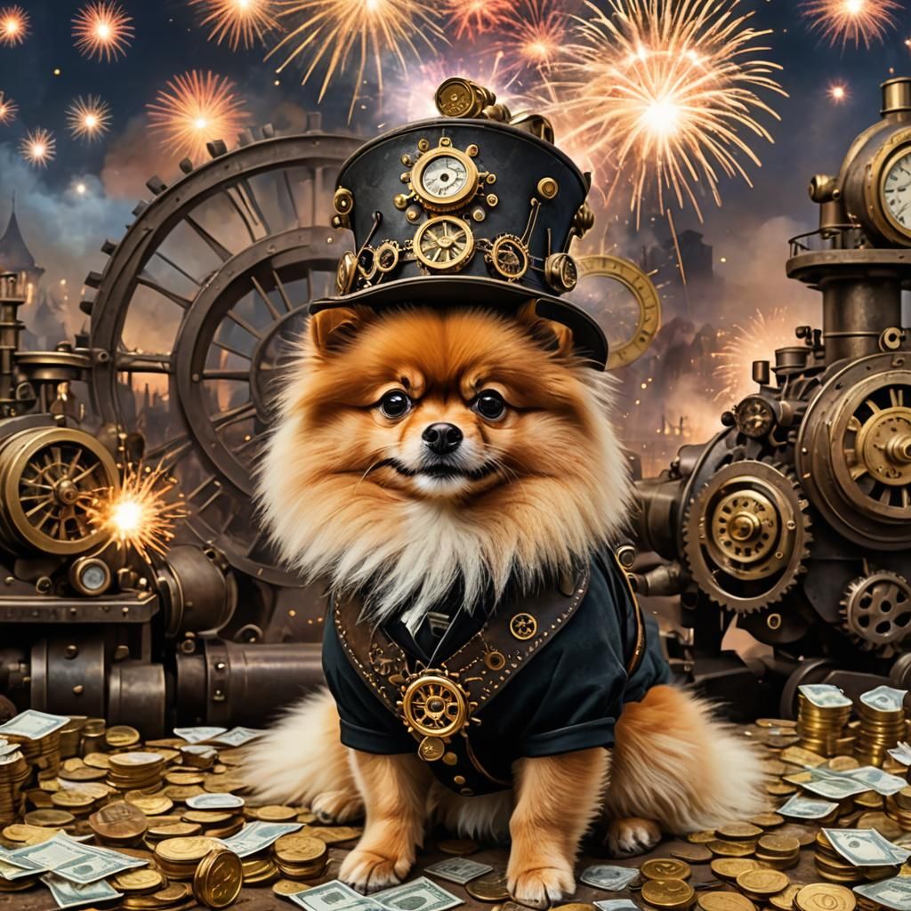 Pomeranian Wins Eurojackpot in Steampunk Celebration