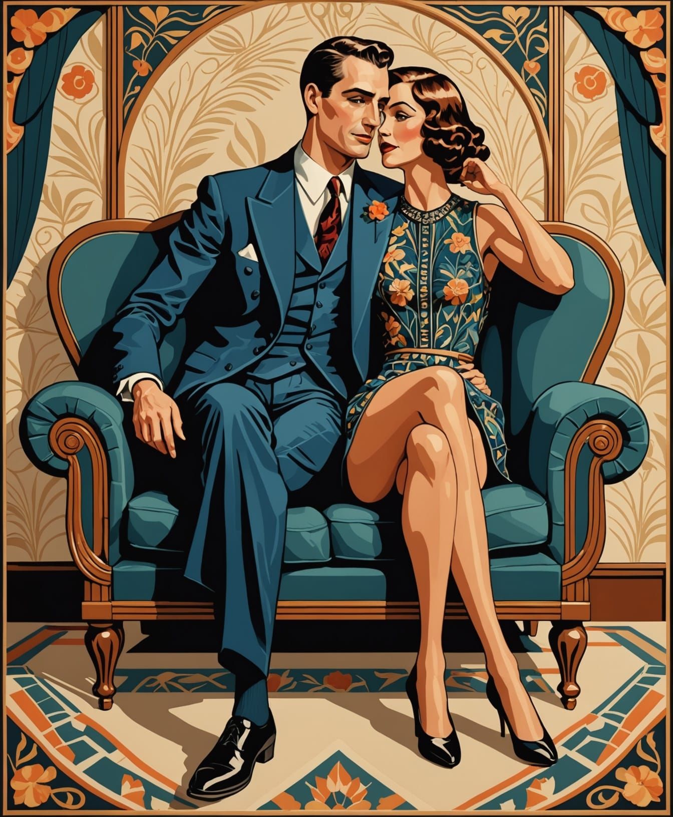 Iberê Camargo Inspired Art Deco Needlepoint