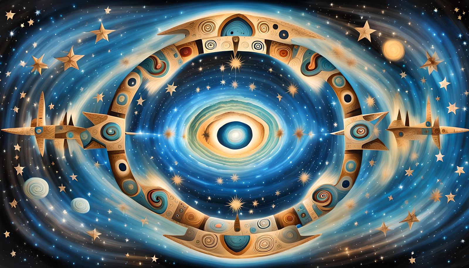 Swirling Magnetic Field in Universe with Kachina Faces