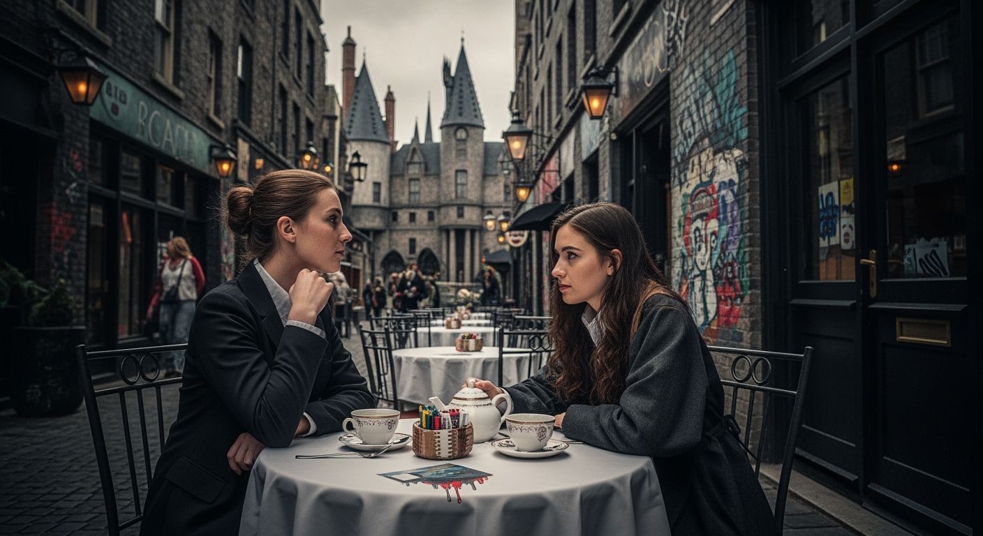 Magical Hogwarts Cafe Tea Party with Bokeh and Natural Light